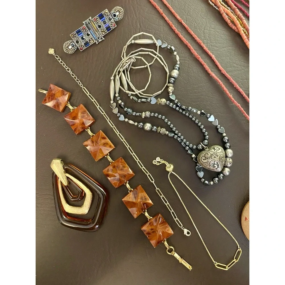 Vintage To Modern Boho Brooch Fish Pendant Necklace Bracelet Bangle Ring Lot